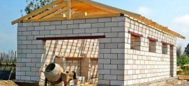 Гараж из газобетона